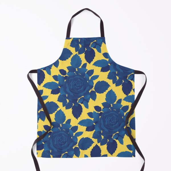 Item preview, Vintage Blue Flower and Leaves Pattern on Yellow designed and sold by GraphicsClub.