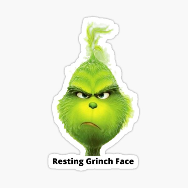 Grinch Face Stickers For Sale Redbubble