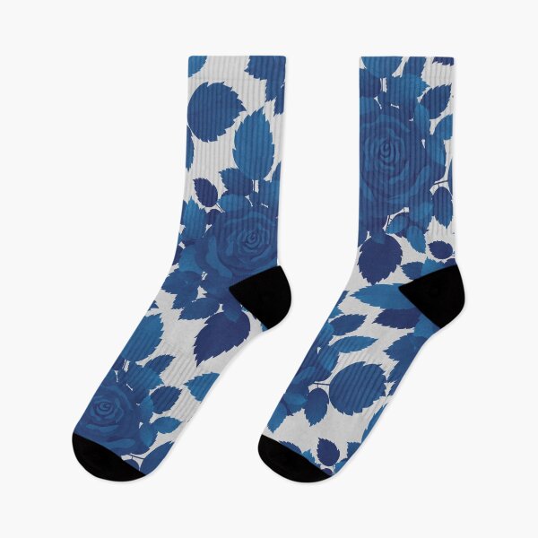 Item preview, Vintage Blue Flower and Leaves Pattern on Grey designed and sold by GraphicsClub.