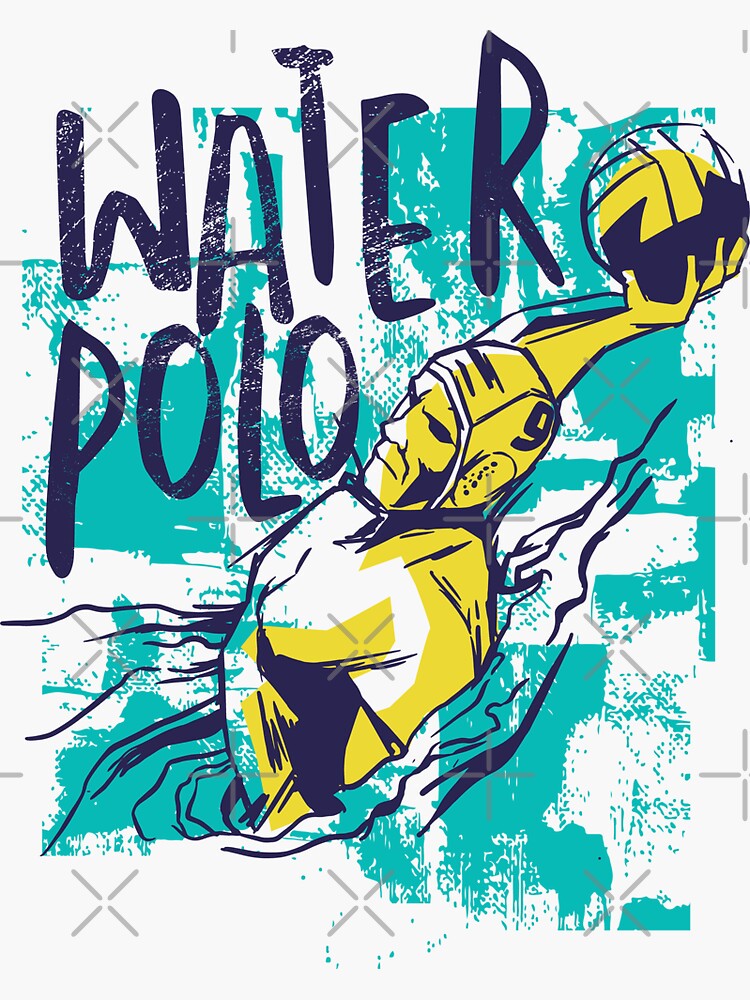 "Water Polo Player Waterpolo Grunge Style" Sticker for Sale by Rob