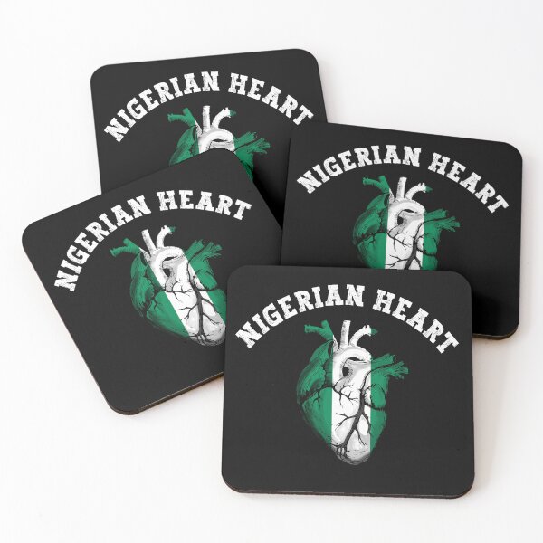 Item preview, Nigerian Flag Nigerian Heart Nigerian Pride designed and sold by PearlMoonGrapes.