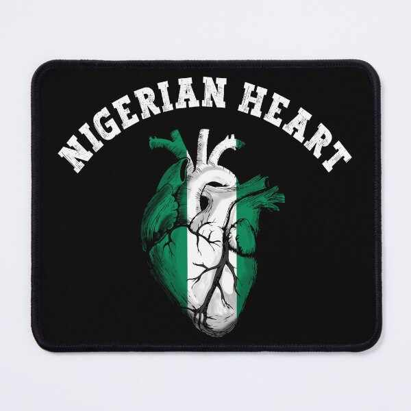 Item preview, Nigerian Flag Nigerian Heart Nigerian Pride designed and sold by PearlMoonGrapes.