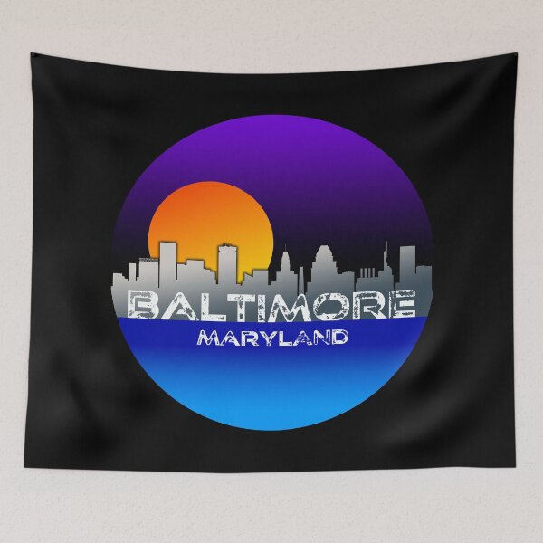 Item preview, Baltimore Maryland City Skyline designed and sold by PRNTDADZ.