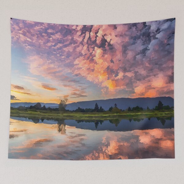 Item preview, Sunset at Alouette River - Watercolour Style designed and sold by WWWC2288.