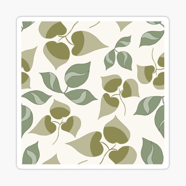 Wild Leaves in Organic Colors Sticker