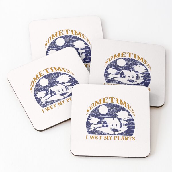 Item preview, Sometimes I Wet My Plants Retro Sunset Funny Gardening Quote Jokes designed and sold by Giichi10.