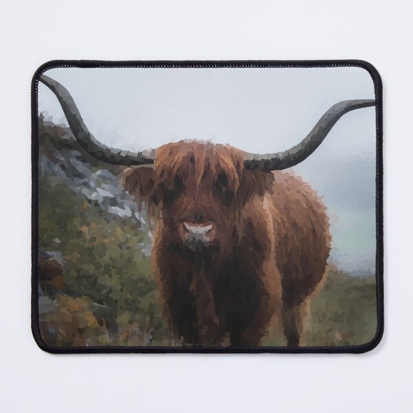 Item preview, Large Horn Scottish Highland Cattle - Watercolour Style designed and sold by WWWC2288.