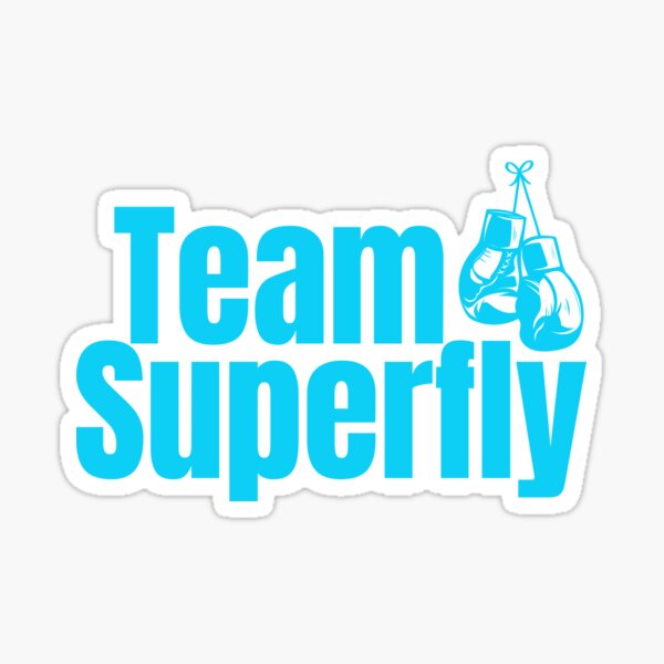 Team Syperfly blue on white Sticker