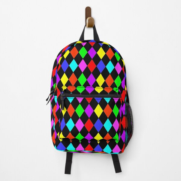 Item preview, MULTICOLOUR HARLEQUIN WITH PINK RED GREEN BLUE BLACK RED PURPLE AND YELLOW designed and sold by ozcushionstoo.