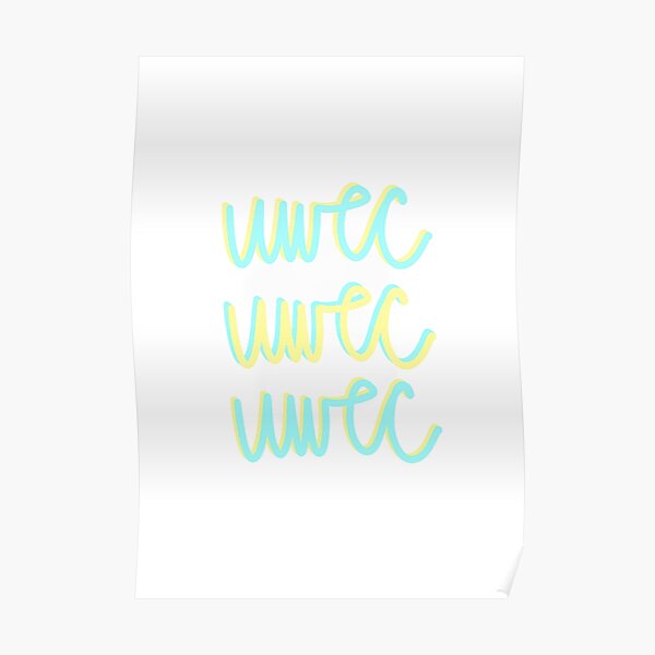 "Uwec triple logo" Poster for Sale by anajoella | Redbubble