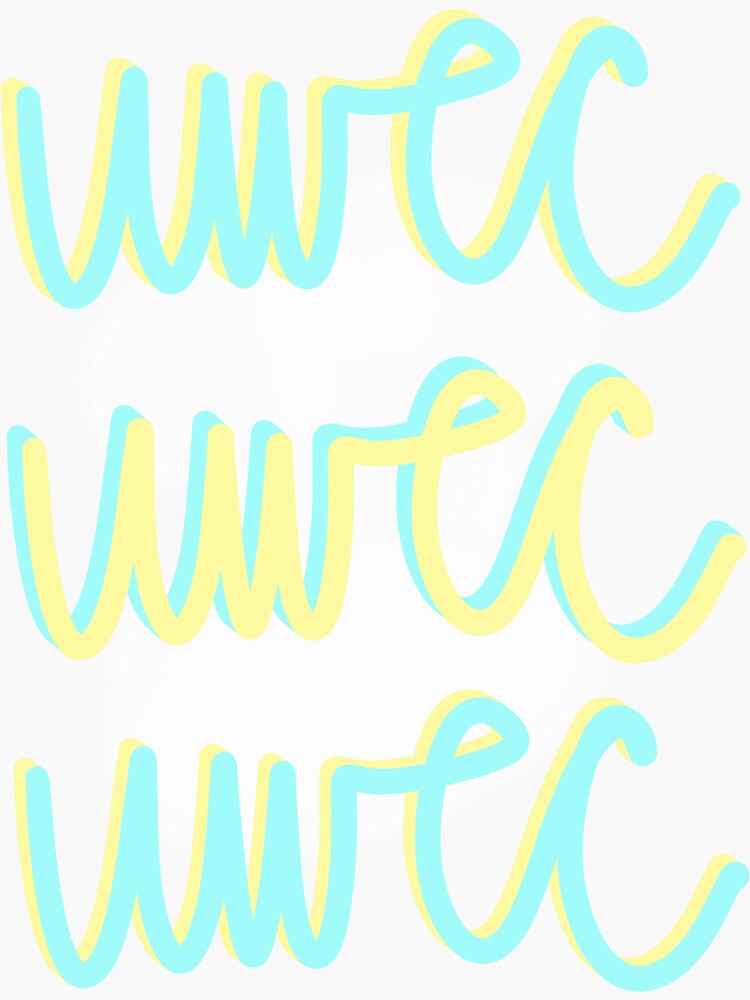 "Uwec triple logo" Sticker for Sale by anajoella | Redbubble