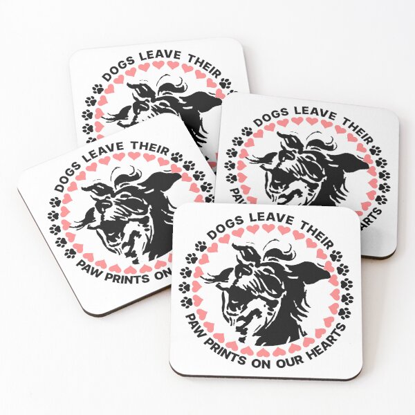 Item preview, Dogs leave their paw prints on our hearts designed and sold by i-cottagedesign.