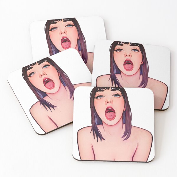 Item preview, Cute Brunette with Tongue Out designed and sold by Cute Girl Fan Art.