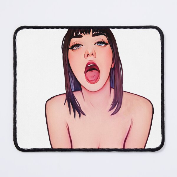 Item preview, Cute Brunette with Tongue Out designed and sold by Cute Girl Fan Art.
