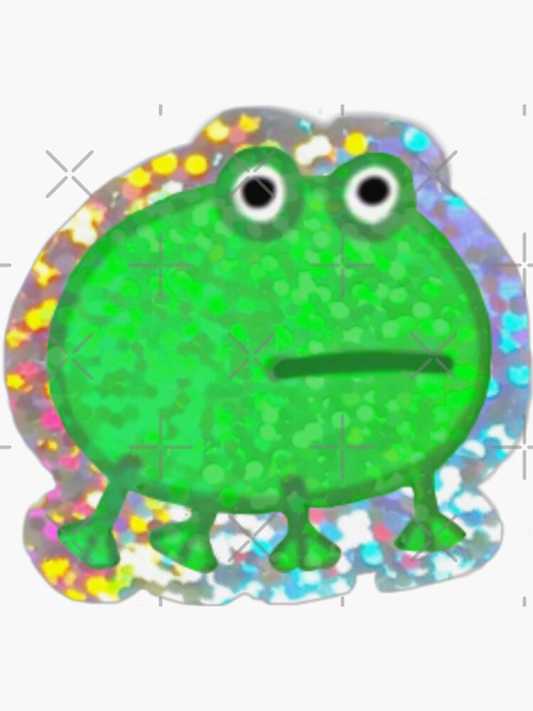 “holographic frog " Sticker for Sale by therealannie | Redbubble