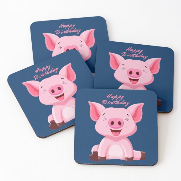 Item preview, Happy Birthday cute pig  designed and sold by ghostart32.