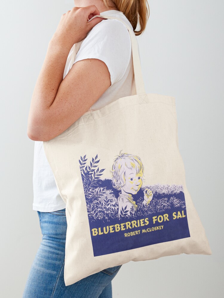 Tote Bag, Blueberries for Sal classic illustration  designed and sold by Ethereal-Enigma