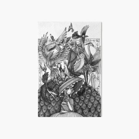Birds in a Bonnet Art Board Print