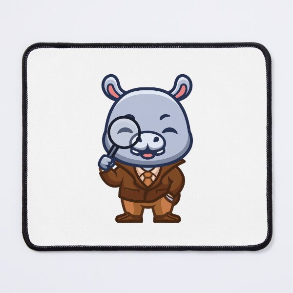 Item preview, Hippo Detective Cute Cartoon designed and sold by GumregaStudio.