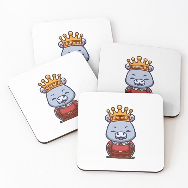 Item preview, Hippo King Cute Cartoon designed and sold by GumregaStudio.
