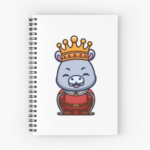 Item preview, Hippo King Cute Cartoon designed and sold by GumregaStudio.