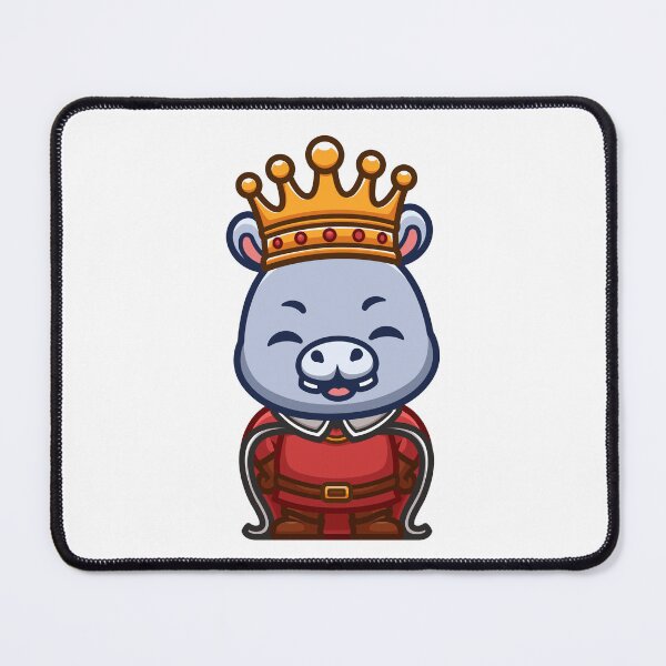 Item preview, Hippo King Cute Cartoon designed and sold by GumregaStudio.