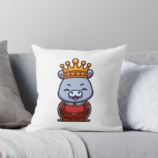 Item preview, Hippo King Cute Cartoon designed and sold by GumregaStudio.
