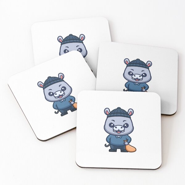 Item preview, Hippo Thief Cute Cartoon designed and sold by GumregaStudio.
