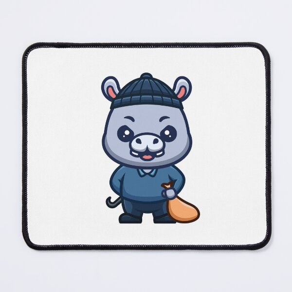 Item preview, Hippo Thief Cute Cartoon designed and sold by GumregaStudio.