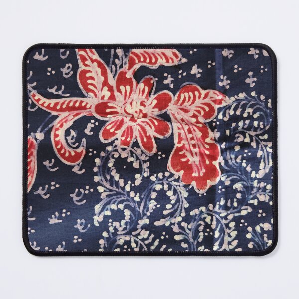 Item preview, Indonesia hand-drawn batik tulis red blue floral flower butterfly lasem designed and sold by Morcawork.