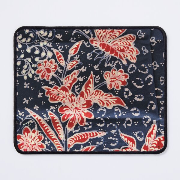Item preview, Indonesia hand-drawn batik tulis red blue floral flower butterflies leaves lasem designed and sold by Morcawork.