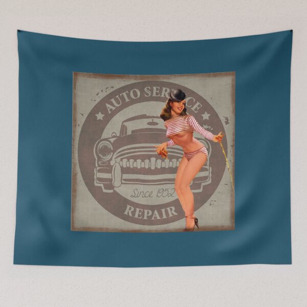 Item preview, Classic Pinup Girl Sexy Auto Repair Woman designed and sold by StefanVrij.