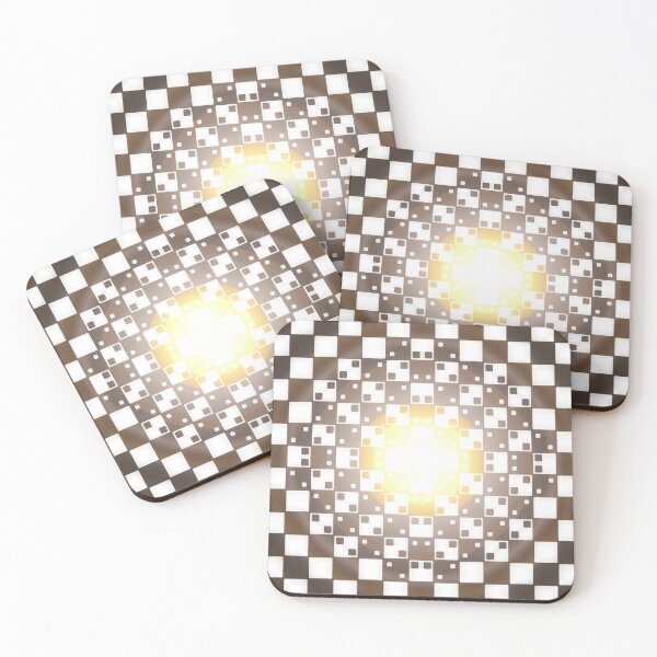 Item preview, Checker pattern with artifacts bumping its incandescent center! (optical illusion) designed and sold by Pablo Carlos Budassi.