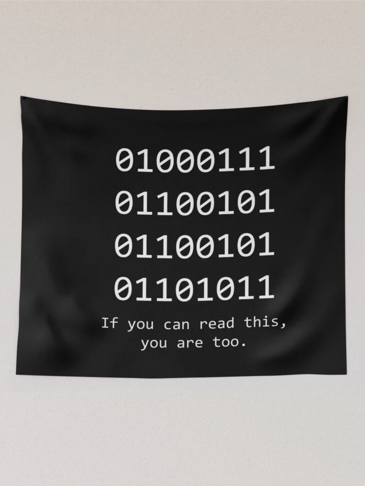 Thumbnail 2 of 3, Tapestry, Funny Computer Binary Code Programmer, Developer Geek nerd geeky nerdy coder coding designed and sold by Roxan58.