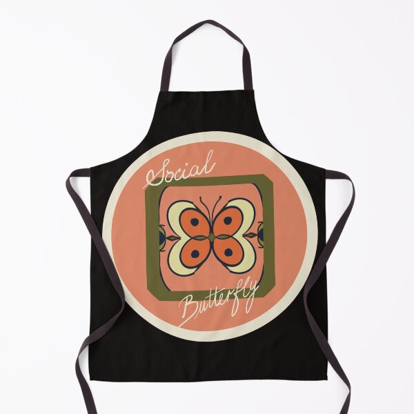 Item preview, Retro Social Butterfly in orange designed and sold by GalapaTales.