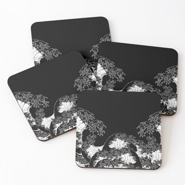 Item preview, Great Wave off Kanagawa Black and White designed and sold by ind3finite.