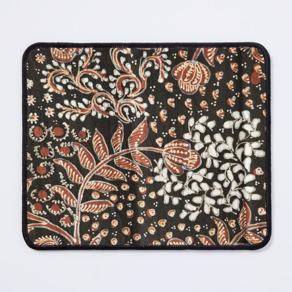 Item preview, Indonesia handmade hand-drawn batik tulis  brown black Soga plant floral flower leaves pattern Lasem designed and sold by Morcawork.