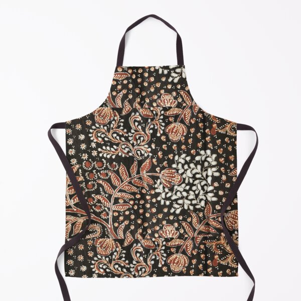 Item preview, Indonesia handmade hand-drawn batik tulis  brown black Soga plant floral flower leaves pattern Lasem designed and sold by Morcawork.