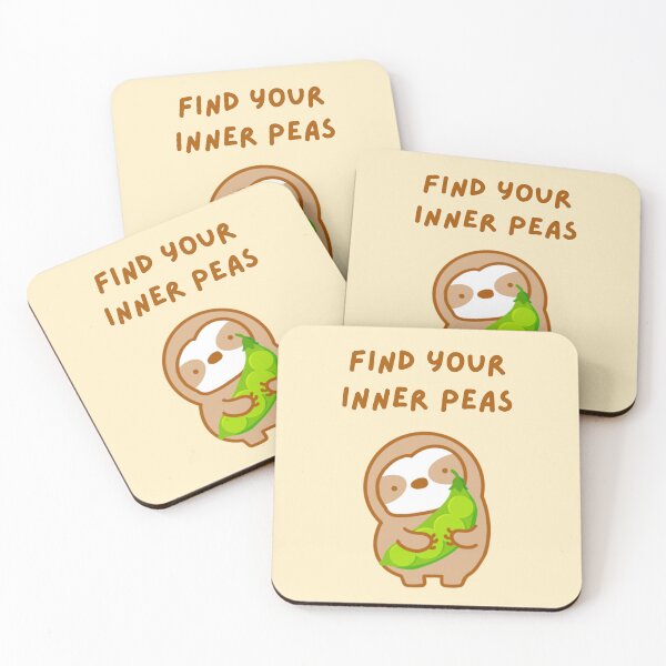 Item preview, Find Your Inner Peace Peas Sloth designed and sold by theslothinme.