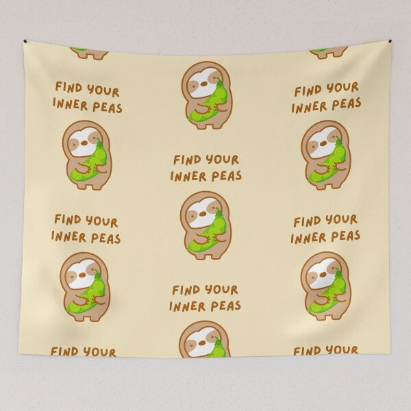Item preview, Find Your Inner Peace Peas Sloth designed and sold by theslothinme.