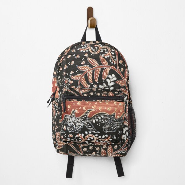 Item preview, Indonesia hand-drawn batik tulis brown black Sogan plant floral flower leaves pattern Lasem designed and sold by Morcawork.