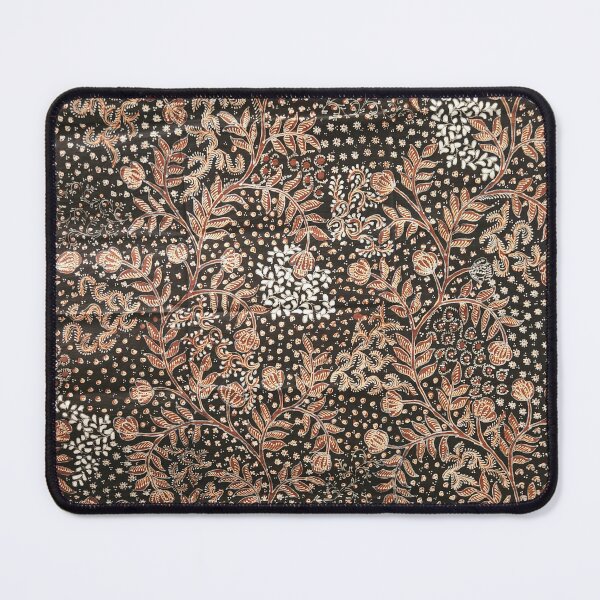 Item preview, Indonesia handmade hand-drawn batik tulis brown black Sogan plant floral leaves pattern Lasem designed and sold by Morcawork.