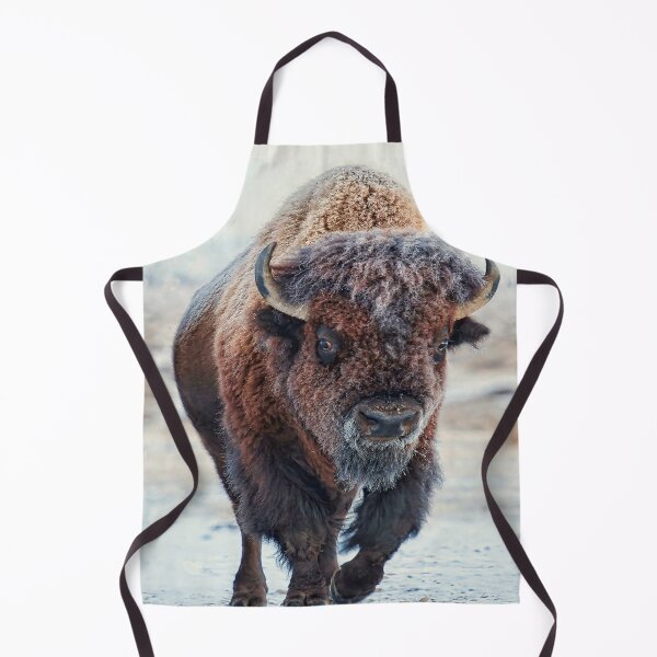 Item preview,  A snow-covered American Bison Roams Yellowstone National Park  designed and sold by Rocky Mountain Artistry.