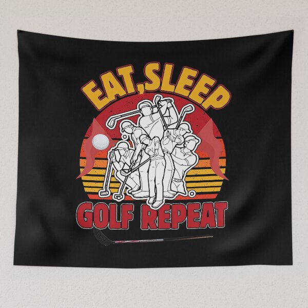 Item preview, Eat,Sleep,Golf Repeat Funny Golf Art For Golf Lovers designed and sold by Shuvra Gain.
