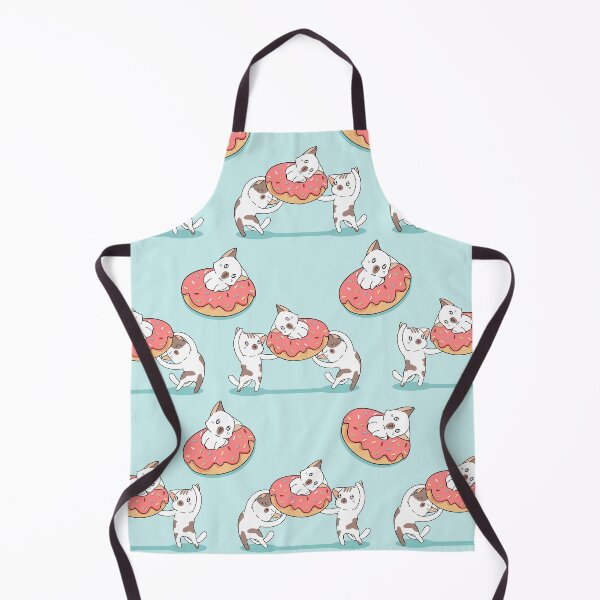 Item preview, Donut Party Time Cat Kawaii Pattern designed and sold by TheWildFlix.