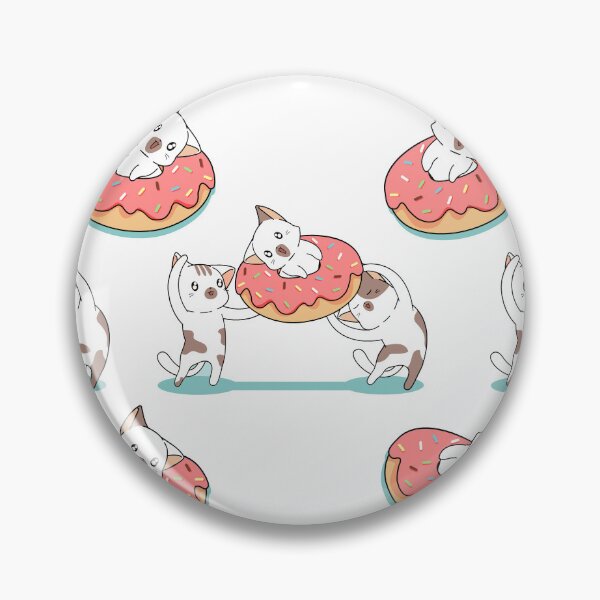 Item preview, Sprinkle Donut Party Time Cat Kawaii Pattern designed and sold by TheWildFlix.