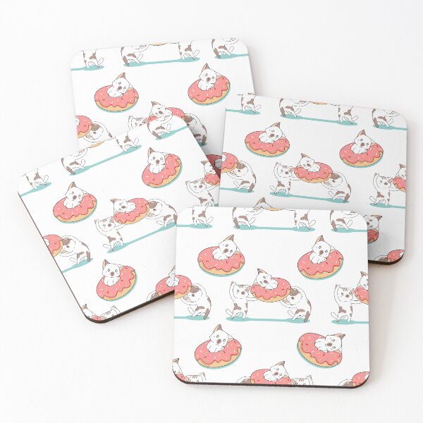 Item preview, Sprinkle Donut Party Time Cat Kawaii Pattern designed and sold by TheWildFlix.