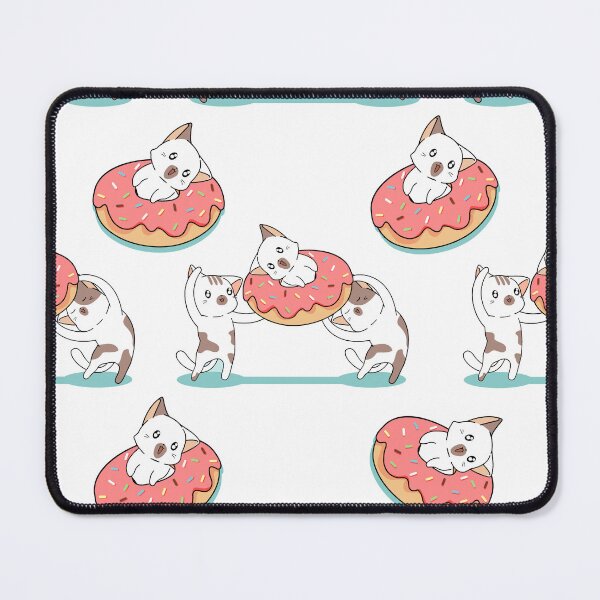 Item preview, Sprinkle Donut Party Time Cat Kawaii Pattern designed and sold by TheWildFlix.
