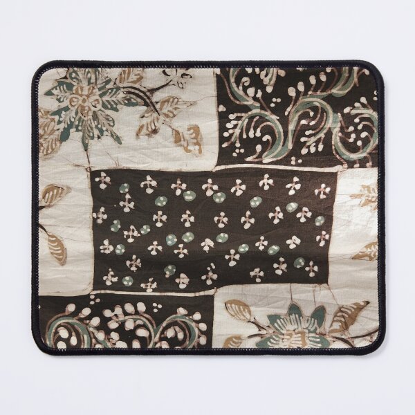 Item preview, Indonesia hand-drawn batik tulis green white plant floral pattern from Lasem designed and sold by Morcawork.