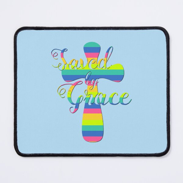 Item preview, Saved by Grace Colorful Cross - Christian Design designed and sold by Alondra.